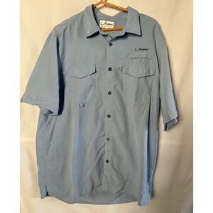 Jawbone Tackle Co Shirt Mens Large Blue Nylon‎ Lighweight Vented Fishing